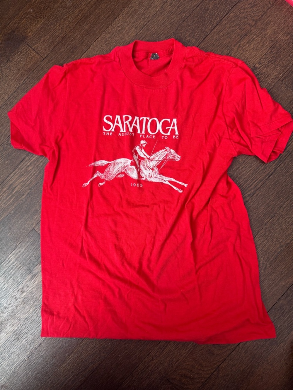 Vintage Saratoga race track tee - 1985!